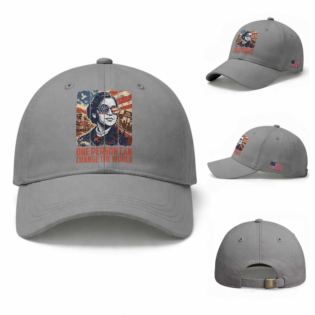Rosa Parks Civil Rights Legacy Baseball Cap One Person Can Change The World TS12 Baseball Cap Universal Fit Sport Gray Print Your Wear