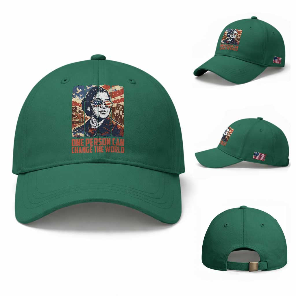 Rosa Parks Civil Rights Legacy Baseball Cap One Person Can Change The World TS12 Baseball Cap Universal Fit Irish Green Print Your Wear