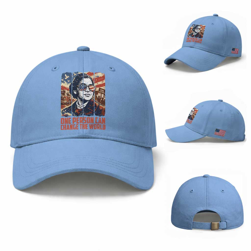 Rosa Parks Civil Rights Legacy Baseball Cap One Person Can Change The World TS12 Baseball Cap Universal Fit Light Blue Print Your Wear