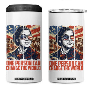 Rosa Parks Civil Rights Legacy 4 in 1 Can Cooler Tumbler One Person Can Change The World TS12 One Size: 16 oz White Print Your Wear