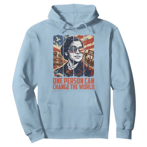 Rosa Parks Civil Rights Legacy Hoodie One Person Can Change The World TS12 Light Blue Print Your Wear
