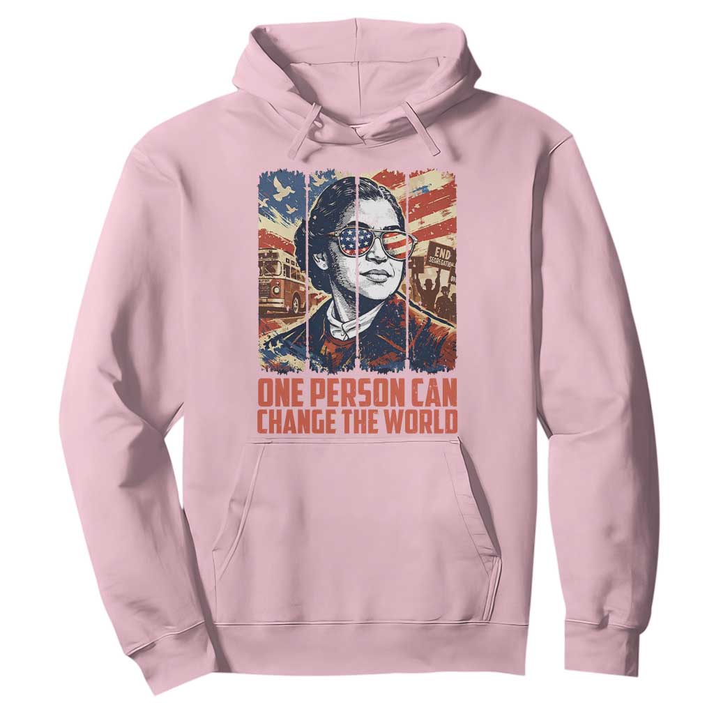 Rosa Parks Civil Rights Legacy Hoodie One Person Can Change The World TS12 Light Pink Print Your Wear