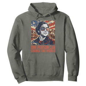 Rosa Parks Civil Rights Legacy Hoodie One Person Can Change The World TS12 Military Green Print Your Wear