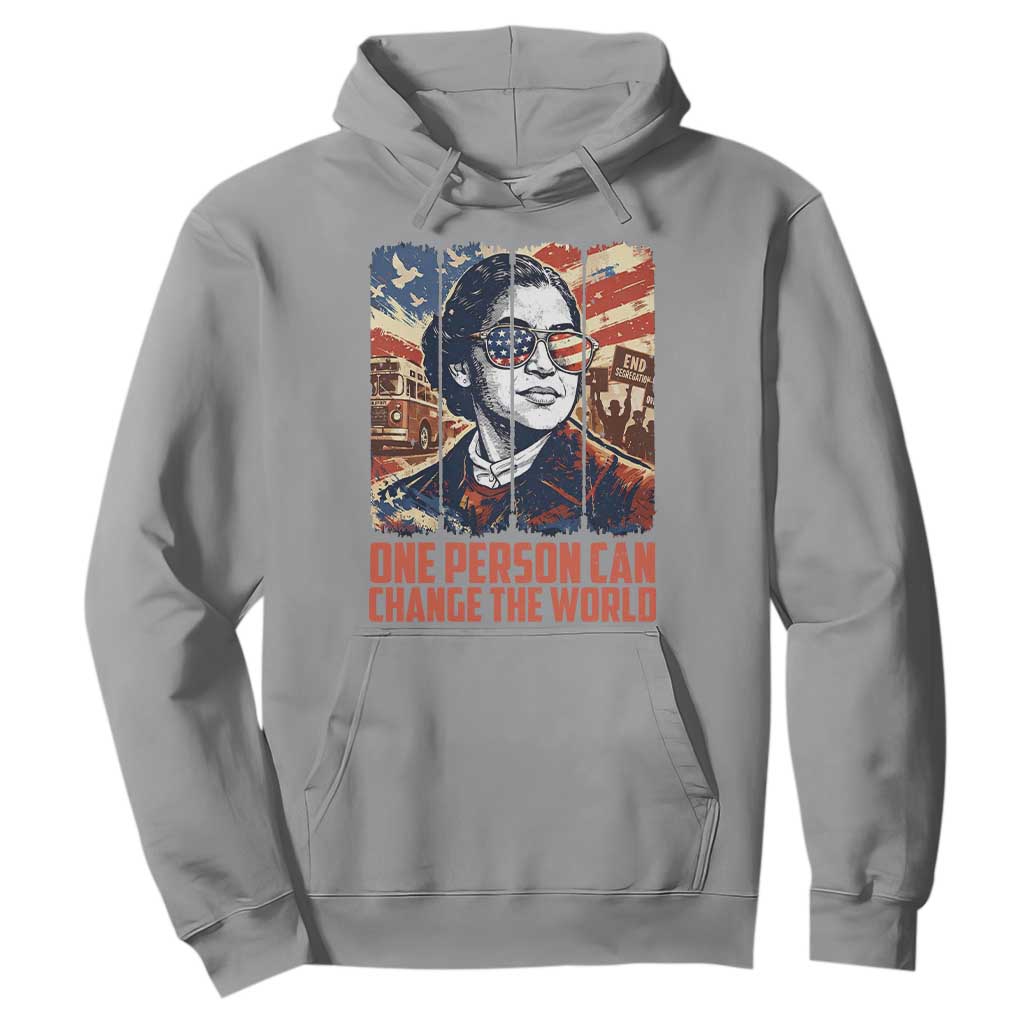 Rosa Parks Civil Rights Legacy Hoodie One Person Can Change The World TS12 Sport Gray Print Your Wear