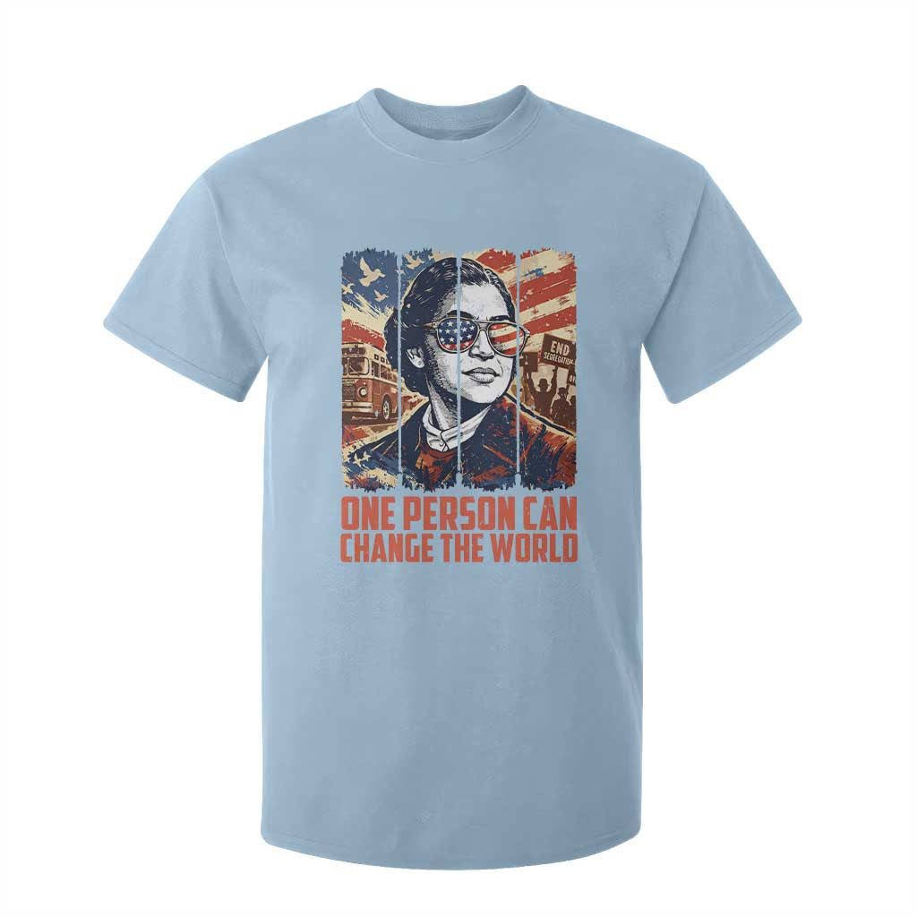 Rosa Parks Civil Rights Legacy T Shirt For Kid One Person Can Change The World TS12 Light Blue Print Your Wear