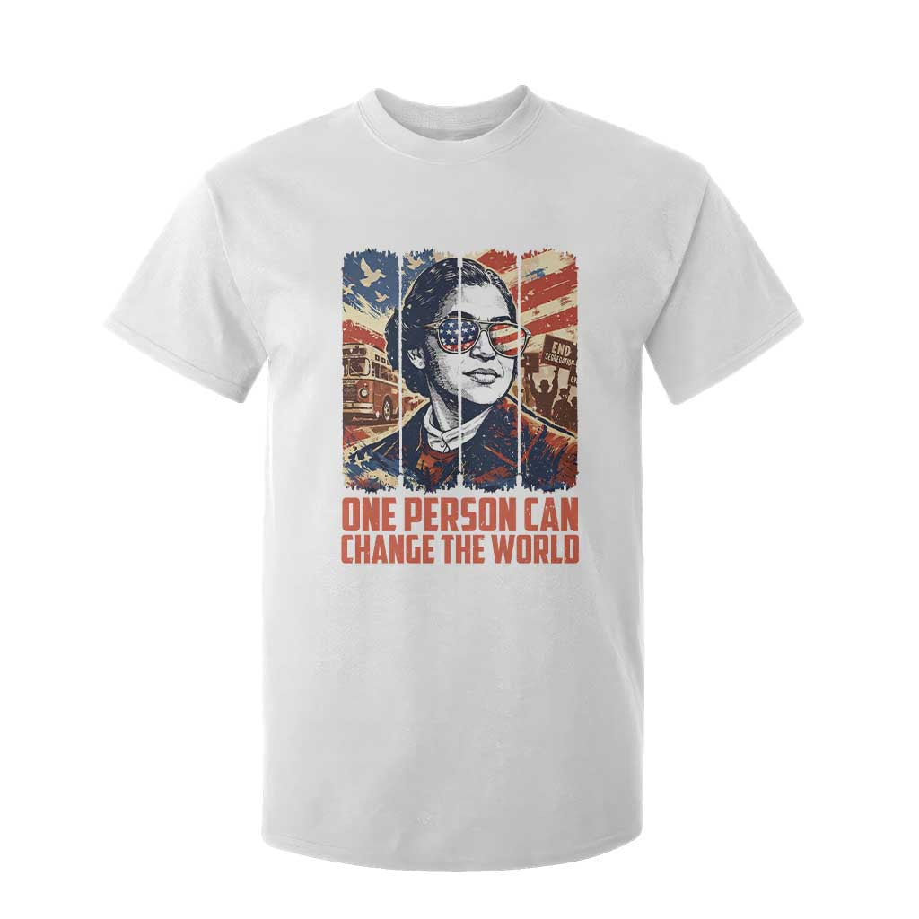 Rosa Parks Civil Rights Legacy T Shirt For Kid One Person Can Change The World TS12 White Print Your Wear