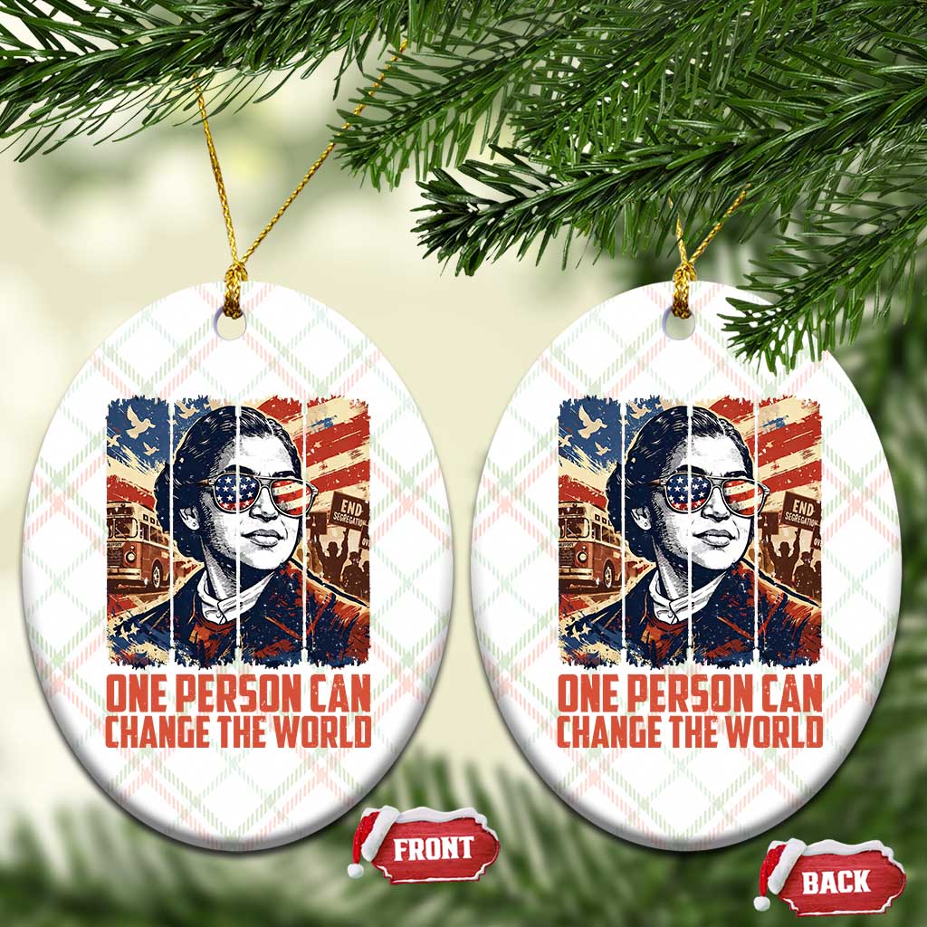 Rosa Parks Civil Rights Legacy Ceramic Ornament One Person Can Change The World TS12 Print Your Wear