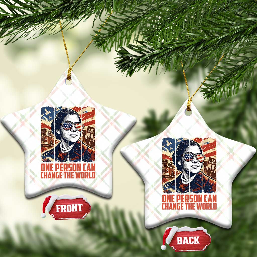 Rosa Parks Civil Rights Legacy Ceramic Ornament One Person Can Change The World TS12 Print Your Wear