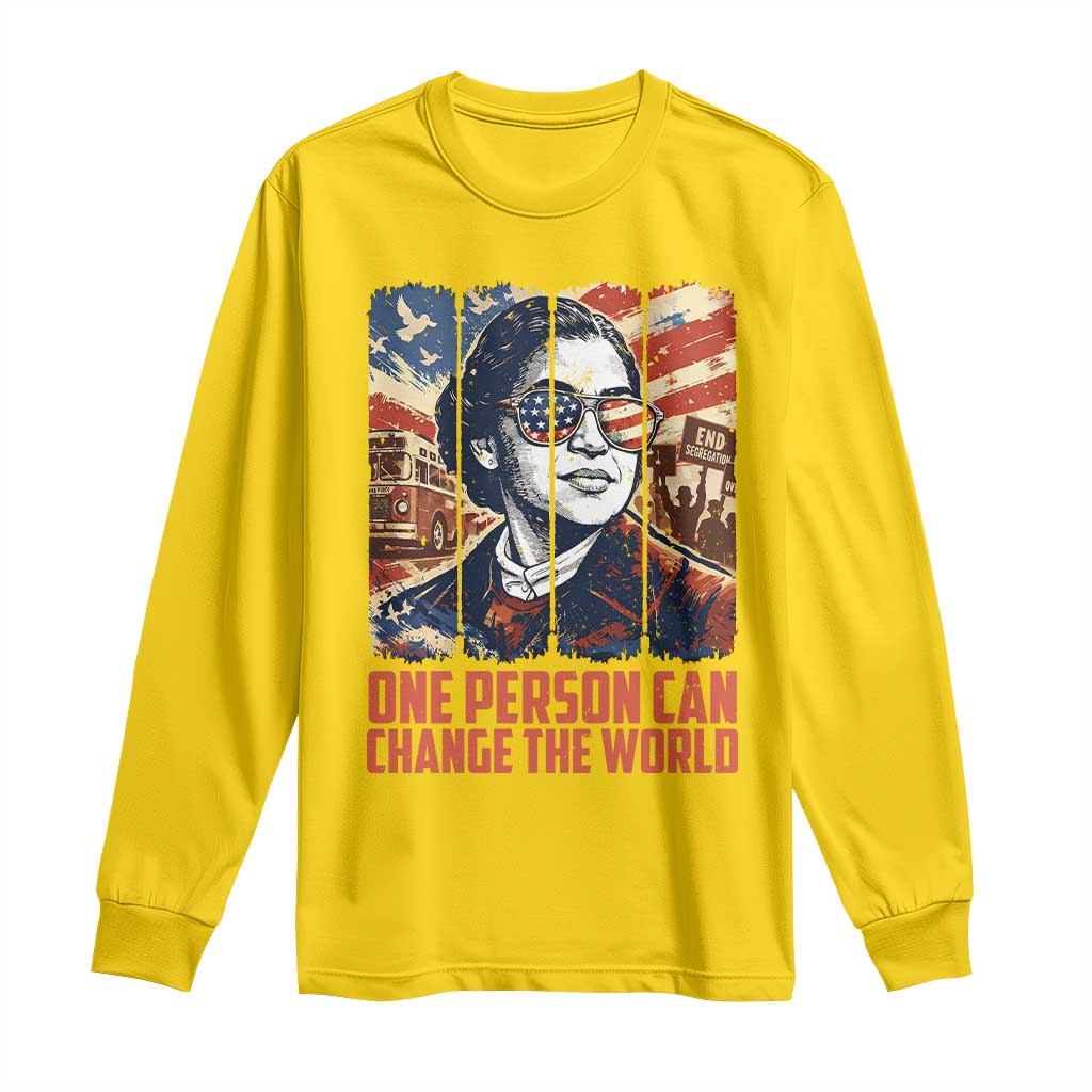 Rosa Parks Civil Rights Legacy Long Sleeve Shirt One Person Can Change The World TS12 Daisy Print Your Wear