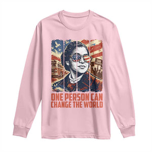 Rosa Parks Civil Rights Legacy Long Sleeve Shirt One Person Can Change The World TS12 Light Pink Print Your Wear
