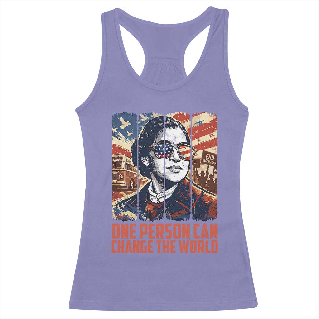 Rosa Parks Civil Rights Legacy Racerback Tank Top One Person Can Change The World TS12 Violet Print Your Wear