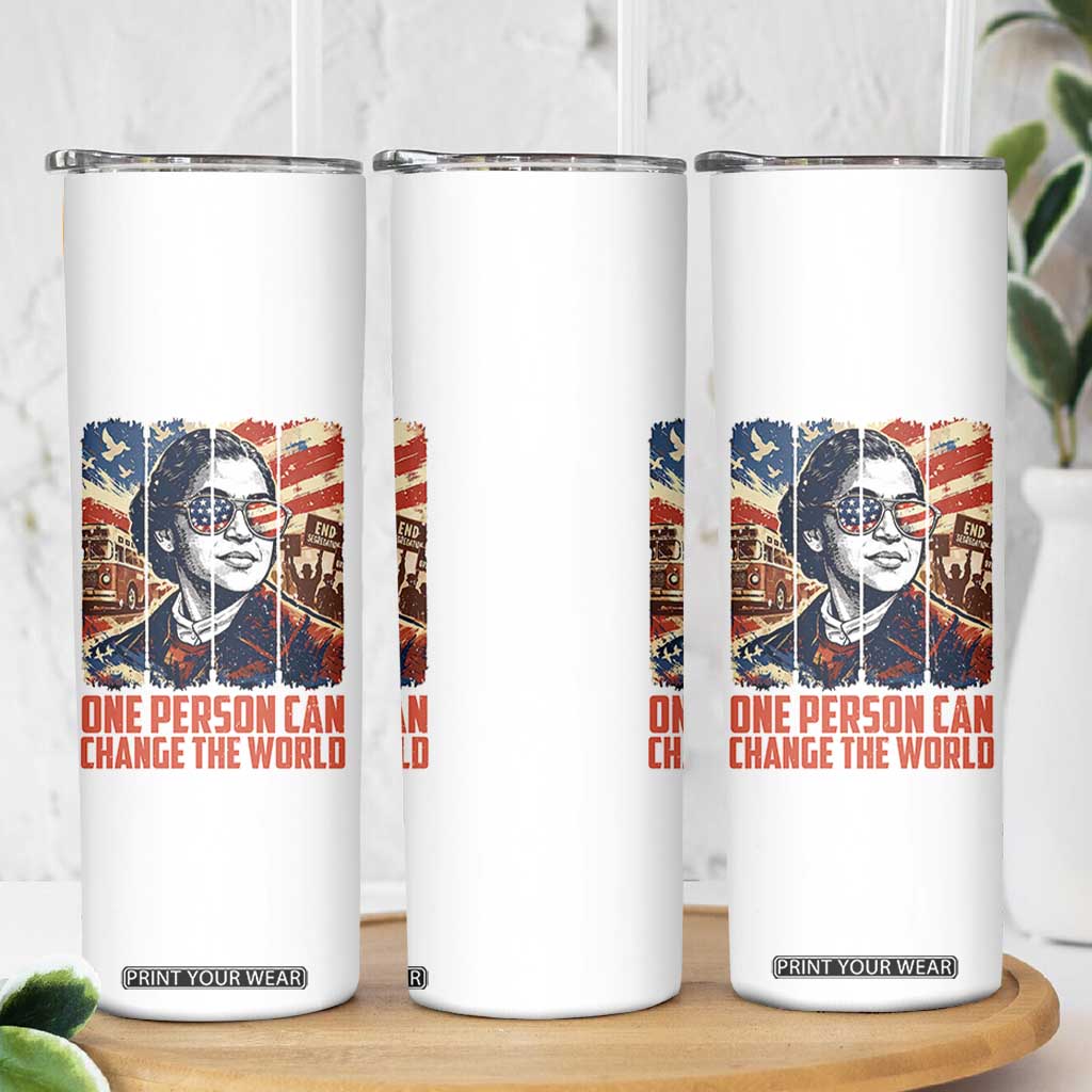 Rosa Parks Civil Rights Legacy Skinny Tumbler One Person Can Change The World TS12 Print Your Wear
