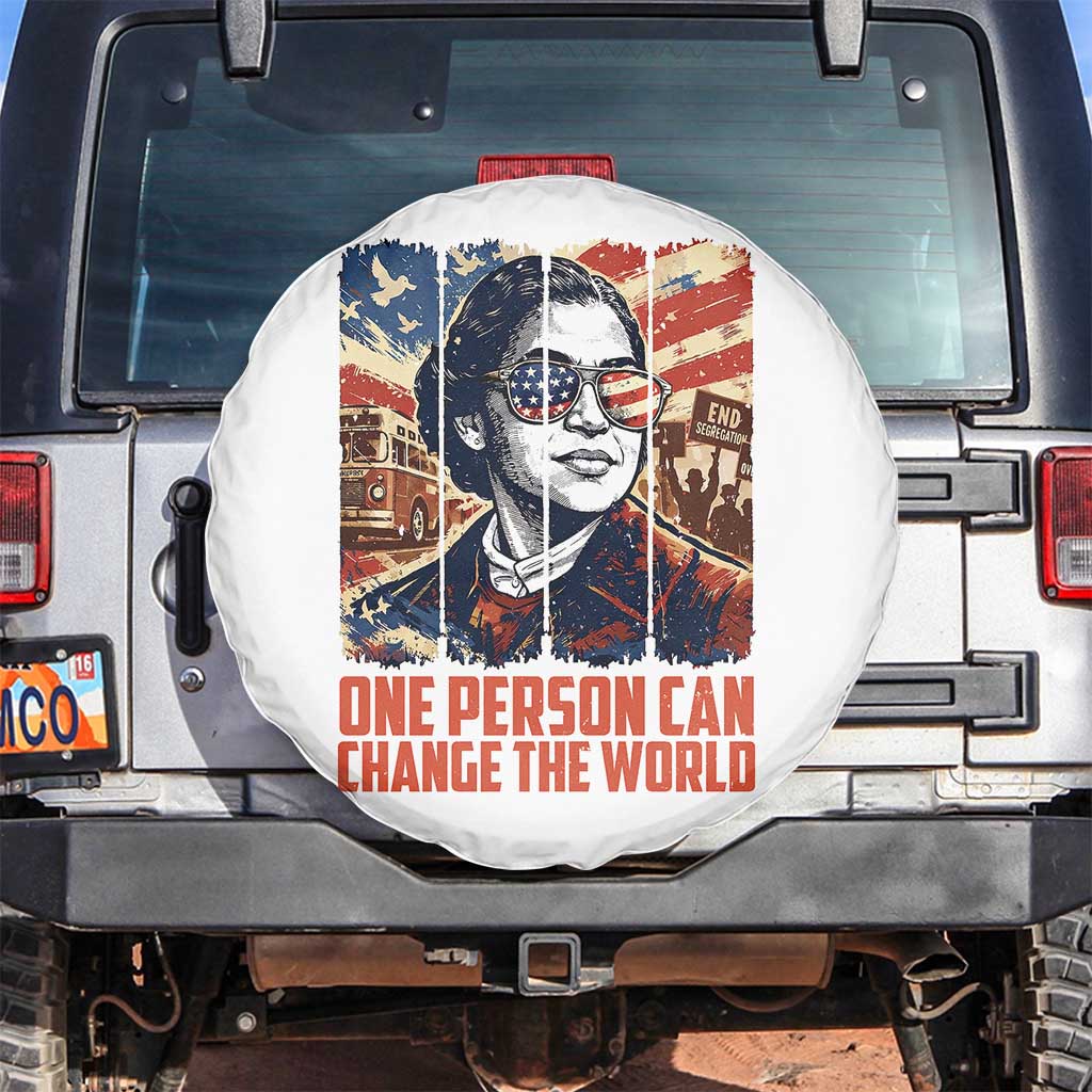 Rosa Parks Civil Rights Legacy Spare Tire Cover One Person Can Change The World TS12 No hole White Print Your Wear