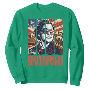 Rosa Parks Civil Rights Legacy Sweatshirt One Person Can Change The World TS12 Irish Green Print Your Wear