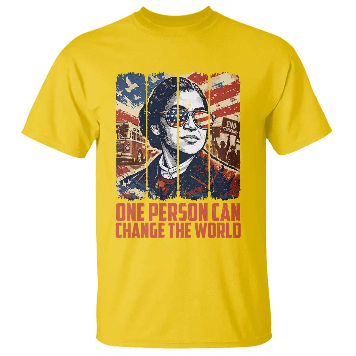 Rosa Parks Civil Rights Legacy T Shirt One Person Can Change The World TS12 Daisy Print Your Wear