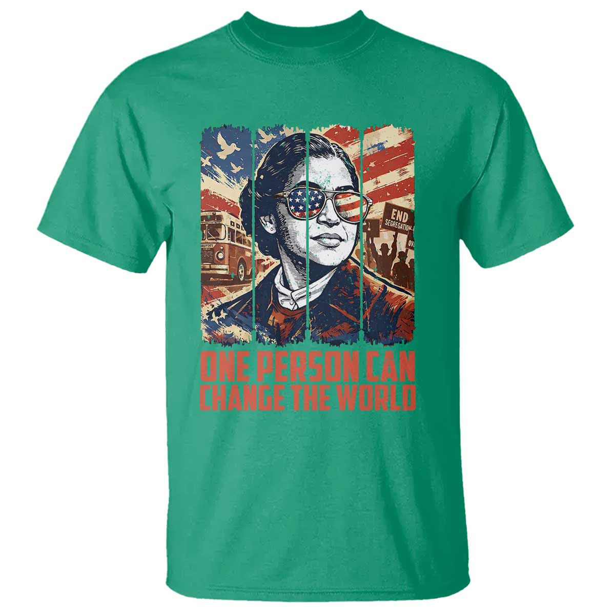 Rosa Parks Civil Rights Legacy T Shirt One Person Can Change The World TS12 Irish Green Print Your Wear