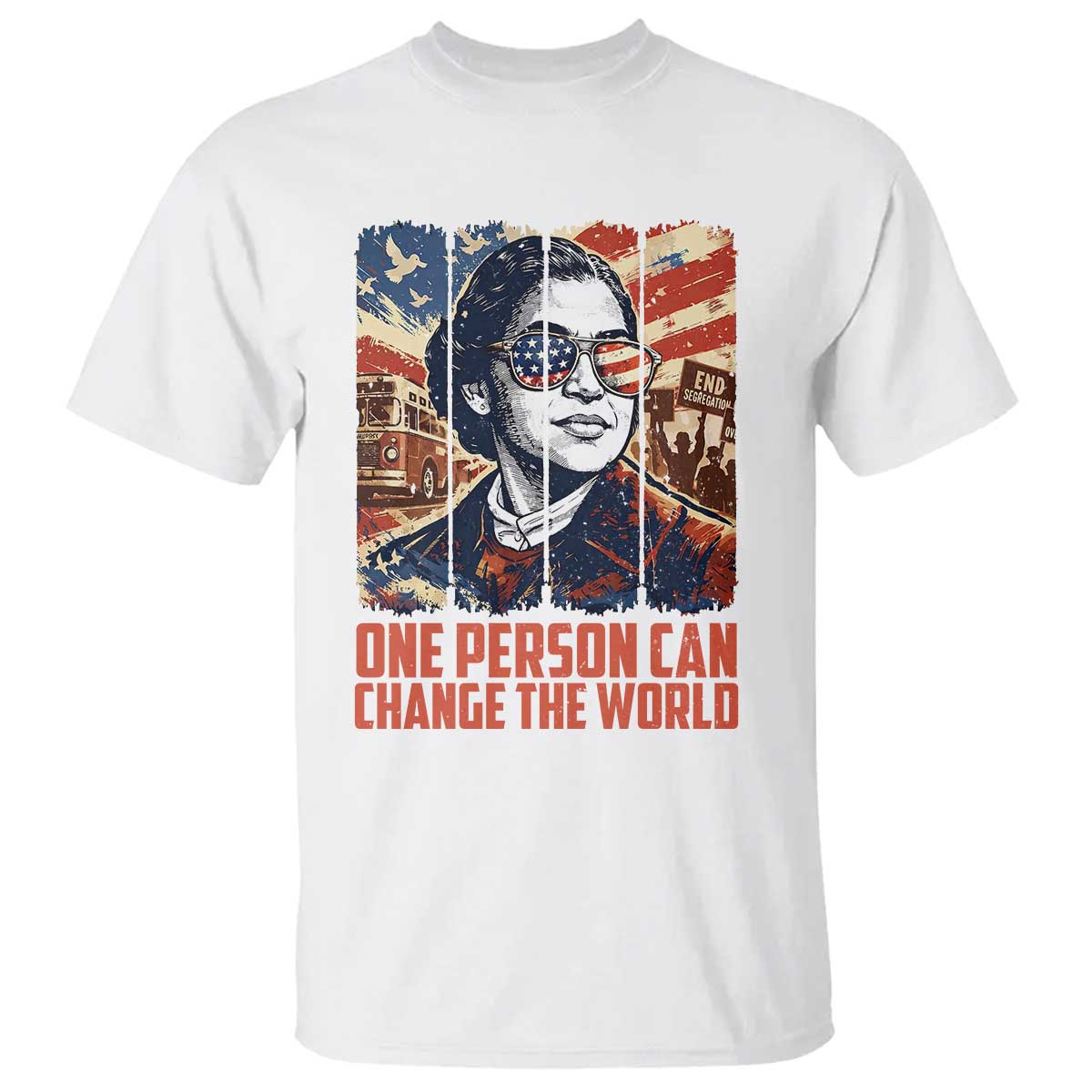 Rosa Parks Civil Rights Legacy T Shirt One Person Can Change The World TS12 White Print Your Wear