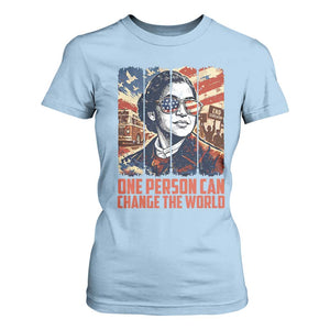 Rosa Parks Civil Rights Legacy T Shirt For Women One Person Can Change The World TS12 Light Blue Print Your Wear