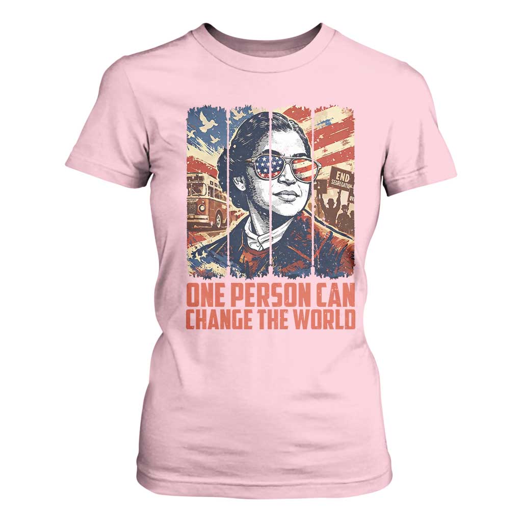 Rosa Parks Civil Rights Legacy T Shirt For Women One Person Can Change The World TS12 Light Pink Print Your Wear