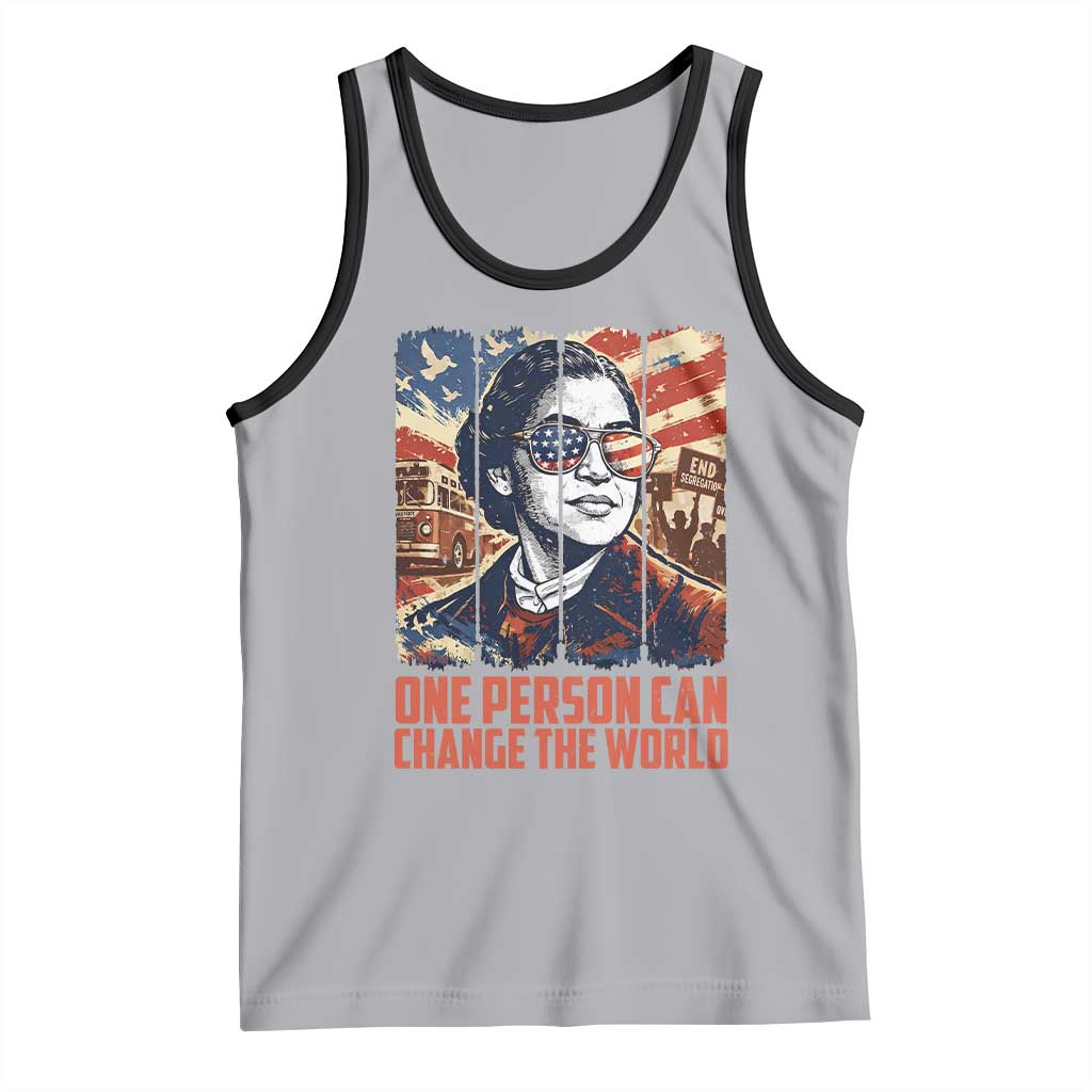 Rosa Parks Civil Rights Legacy Tank Top One Person Can Change The World TS12 Athletic Heather Black Print Your Wear