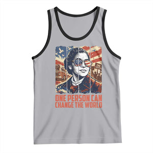 Rosa Parks Civil Rights Legacy Tank Top One Person Can Change The World TS12 Athletic Heather Black Print Your Wear