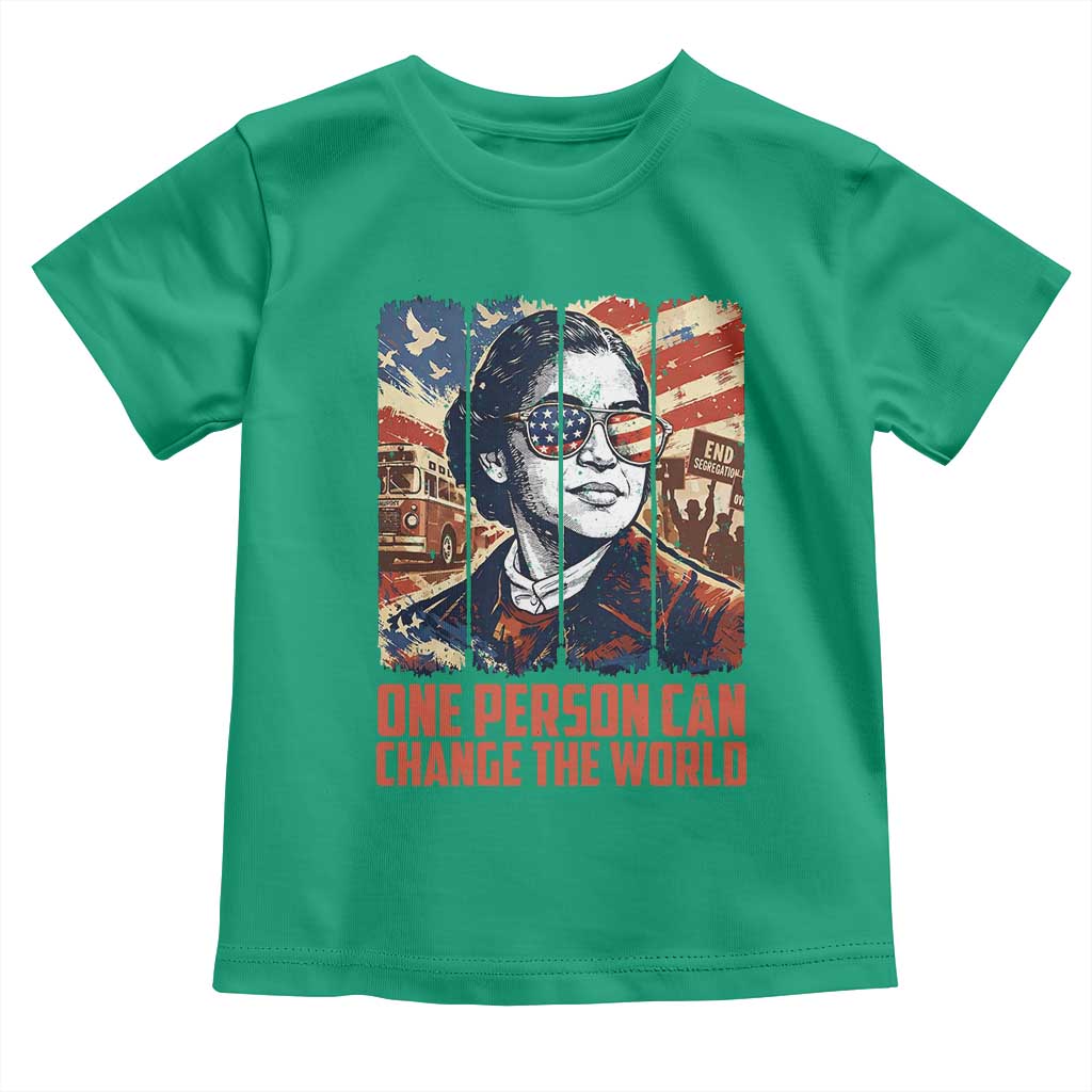 Rosa Parks Civil Rights Legacy Toddler T Shirt One Person Can Change The World TS12 Irish Green Print Your Wear