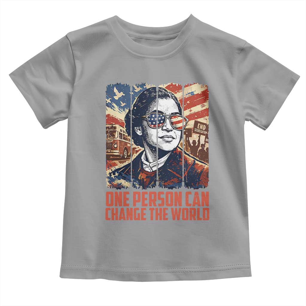 Rosa Parks Civil Rights Legacy Toddler T Shirt One Person Can Change The World TS12 Sport Gray Print Your Wear