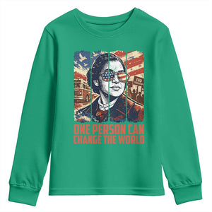 Rosa Parks Civil Rights Legacy Youth Sweatshirt One Person Can Change The World TS12 Irish Green Print Your Wear