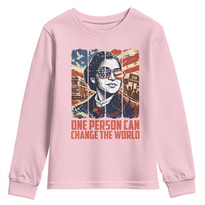 Rosa Parks Civil Rights Legacy Youth Sweatshirt One Person Can Change The World TS12 Light Pink Print Your Wear