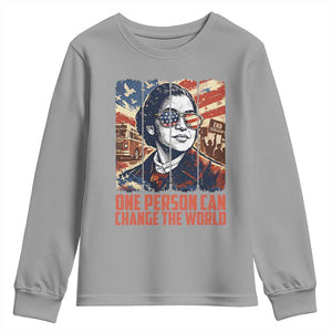 Rosa Parks Civil Rights Legacy Youth Sweatshirt One Person Can Change The World TS12 Sport Gray Print Your Wear