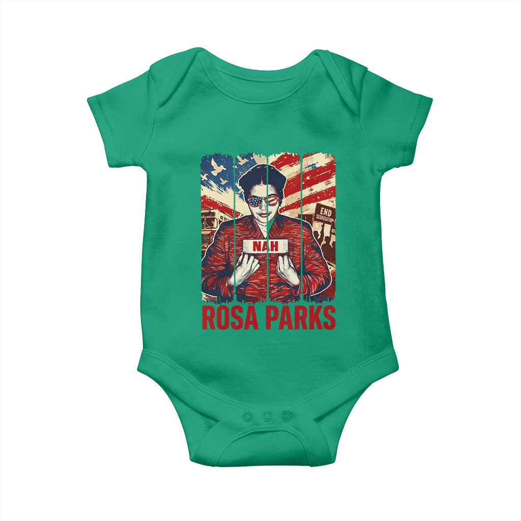 Nah Rosa Parks Baby Onesie Black History Month Gift TS12 Irish Green Print Your Wear