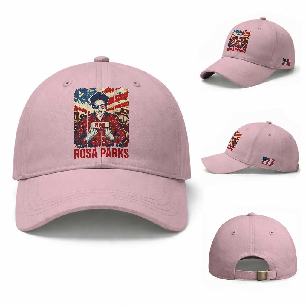 Nah Rosa Parks Baseball Cap Black History Month Gift TS12 Baseball Cap Universal Fit Light Pink Print Your Wear