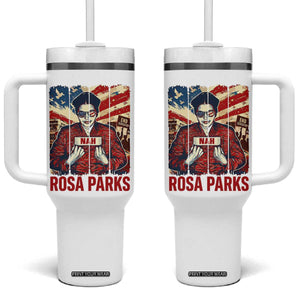 Nah Rosa Parks Tumbler With Handle Black History Month Gift TS12 One Size: 40 oz White Print Your Wear