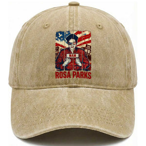Nah Rosa Parks Washed Cotton Baseball Cap Black History Month Gift TS12 Print Your Wear