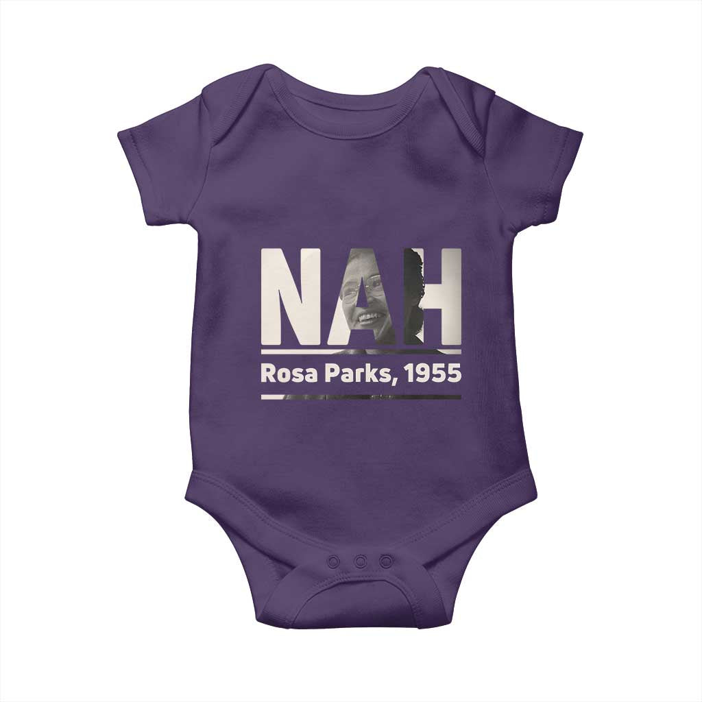 Nah Rosa Parks Baby Onesie Female Empowerment American History TS12 Purple Print Your Wear