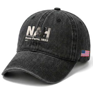 Nah Rosa Parks Washed Cotton Baseball Cap Female Empowerment American History TS12 Print Your Wear