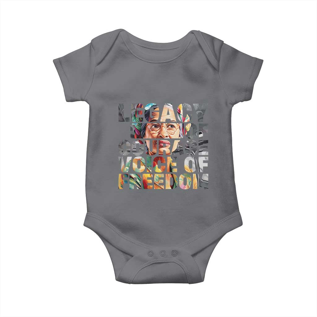 Rosa Parks Baby Onesie Legacy Of Courage Voice Of Freedom TS12 Charcoal Print Your Wear