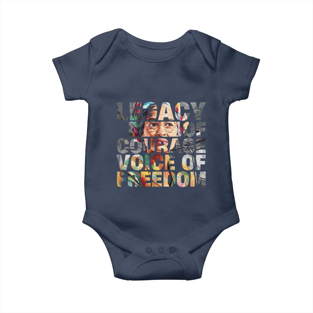 Rosa Parks Baby Onesie Legacy Of Courage Voice Of Freedom TS12 Navy Print Your Wear