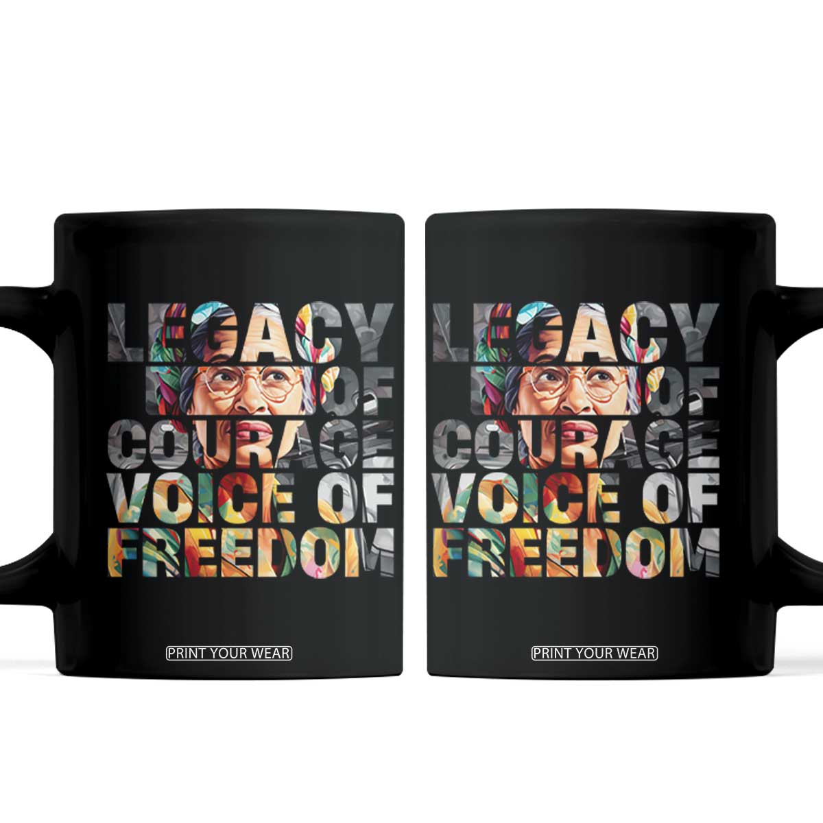 Rosa Parks Coffee Mug Legacy Of Courage Voice Of Freedom TS12 Black Print Your Wear