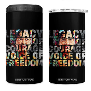 Rosa Parks 4 in 1 Can Cooler Tumbler Legacy Of Courage Voice Of Freedom TS12 One Size: 16 oz Black Print Your Wear