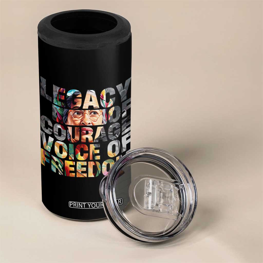 Rosa Parks 4 in 1 Can Cooler Tumbler Legacy Of Courage Voice Of Freedom TS12 Print Your Wear