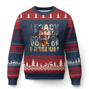 Rosa Parks Ugly Christmas Sweater Legacy Of Courage Voice Of Freedom TS12 Navy Red Print Your Wear