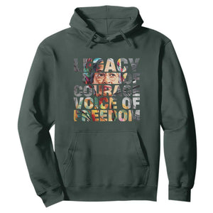 Rosa Parks Hoodie Legacy Of Courage Voice Of Freedom TS12 Dark Forest Green Print Your Wear