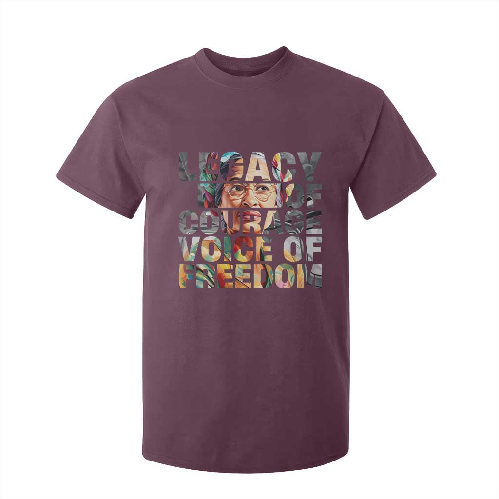 Rosa Parks T Shirt For Kid Legacy Of Courage Voice Of Freedom TS12 Maroon Print Your Wear