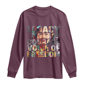 Rosa Parks Long Sleeve Shirt Legacy Of Courage Voice Of Freedom TS12 Maroon Print Your Wear