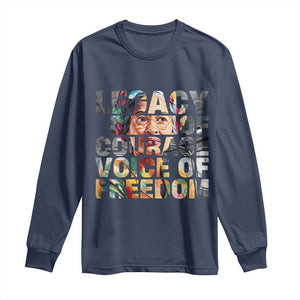 Rosa Parks Long Sleeve Shirt Legacy Of Courage Voice Of Freedom TS12 Navy Print Your Wear