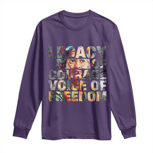 Rosa Parks Long Sleeve Shirt Legacy Of Courage Voice Of Freedom TS12 Purple Print Your Wear