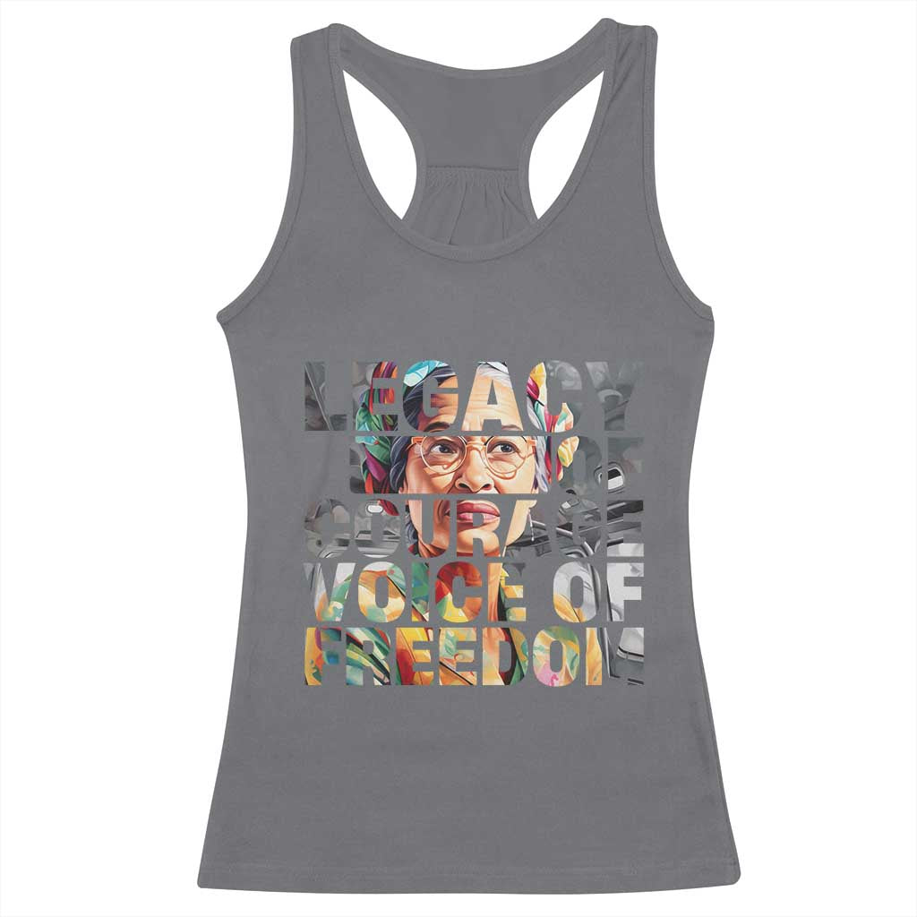 Rosa Parks Racerback Tank Top Legacy Of Courage Voice Of Freedom TS12 Charcoal Print Your Wear