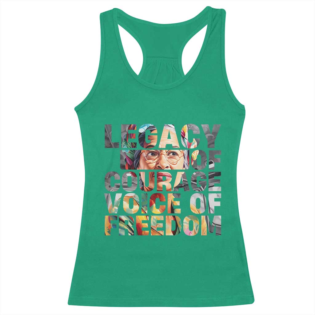 Rosa Parks Racerback Tank Top Legacy Of Courage Voice Of Freedom TS12 Irish Green Print Your Wear