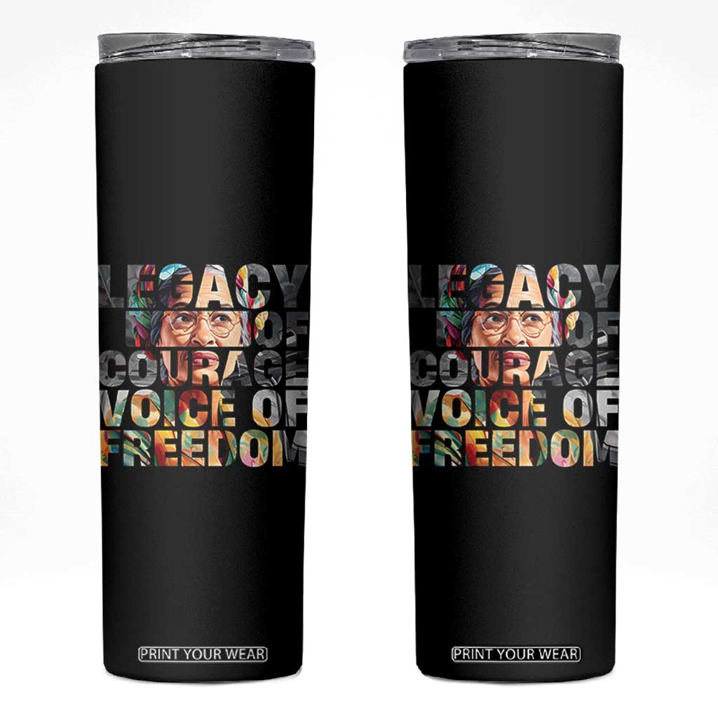 Rosa Parks Skinny Tumbler Legacy Of Courage Voice Of Freedom TS12 Black Print Your Wear